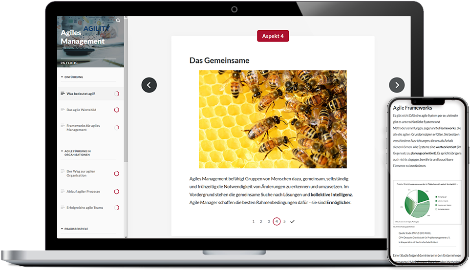 E-Learning Kurs für Mitarbeiter "Agiles Management"