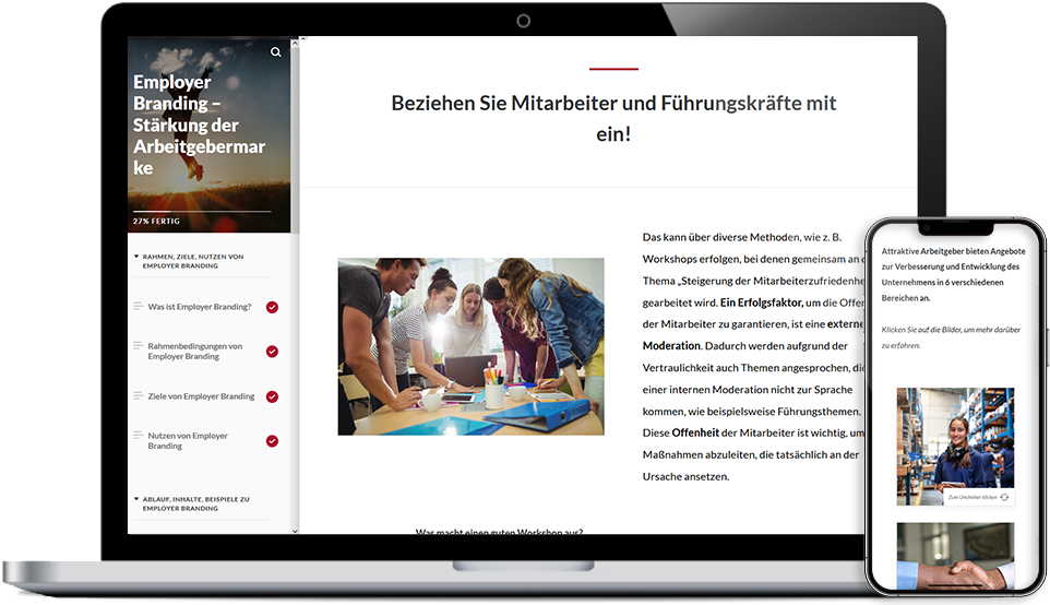 E-Learning Kurs zum Thema "Employer Branding – Stärkung der Unternehmensmarke"