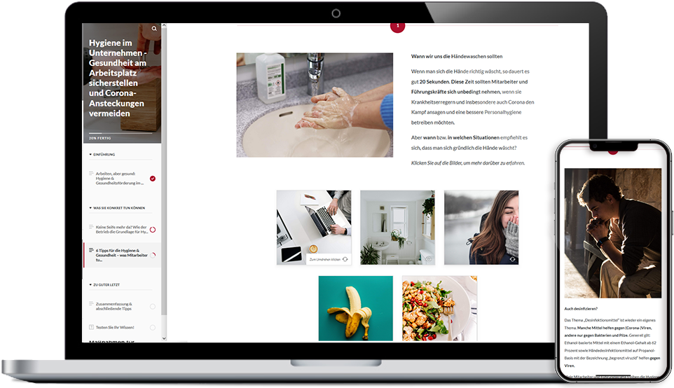 E-Learning Kurs zum Thema: Hygiene im Unternehmen