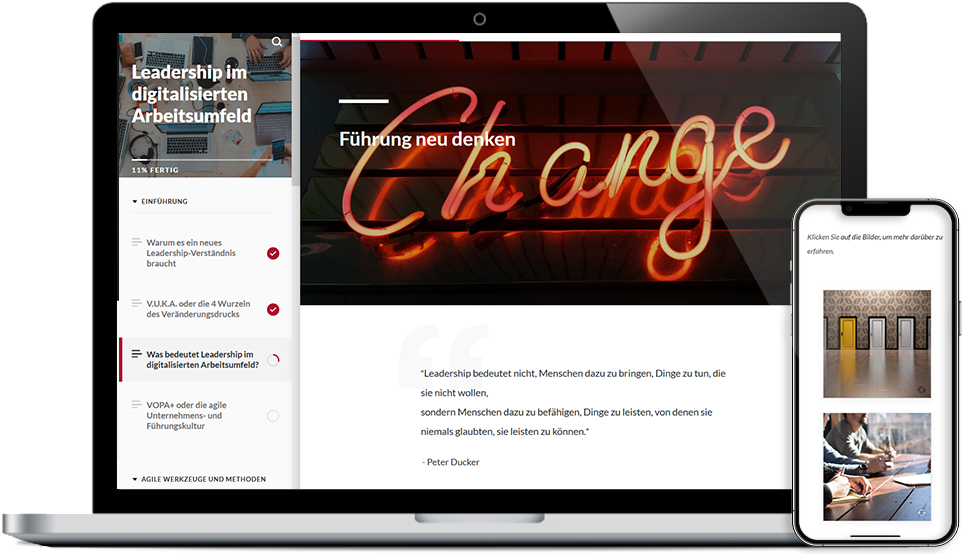 E-Learning Kurs zum Thema: Leadership im digitalisierten Arbeitsumfeld