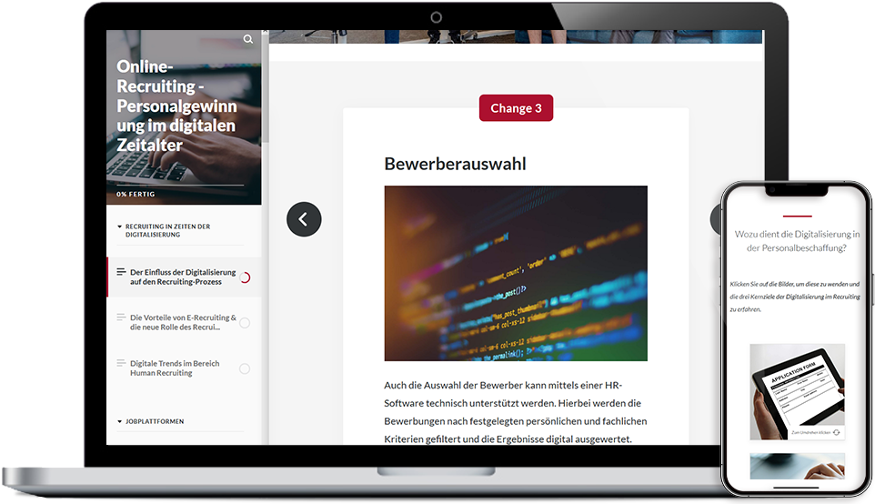 E-Learning Kurs zum Thema: Online-Recruiting – Personalgewinnung im digitalen Zeitalter
