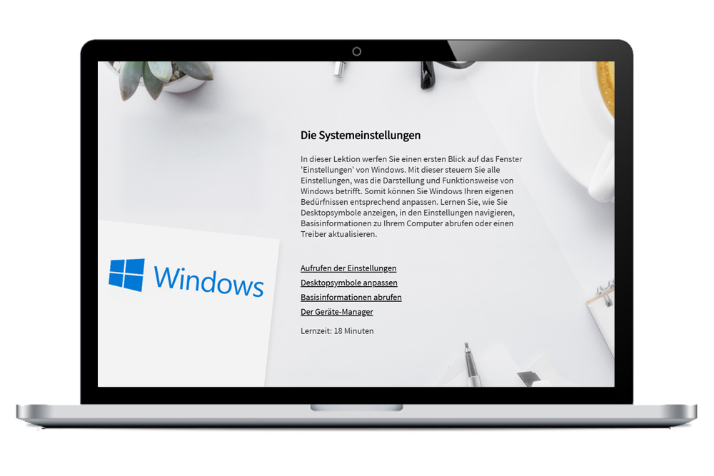E-Learning Kurs für Mitarbeiter "Computer Grundlagen (W10)"