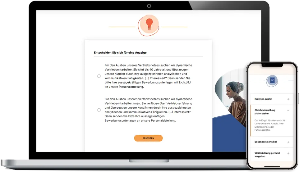 E-Learning Kurs "Allgemeines Gleichbehandlungsgesetz für Führungskräfte"