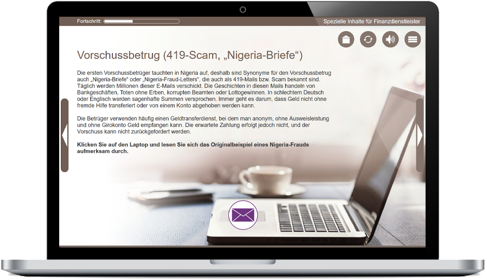 Online-Training "Betrugsbekämpfung - Aufbaumodul für Finanzdienstleister" auf lona.eu
