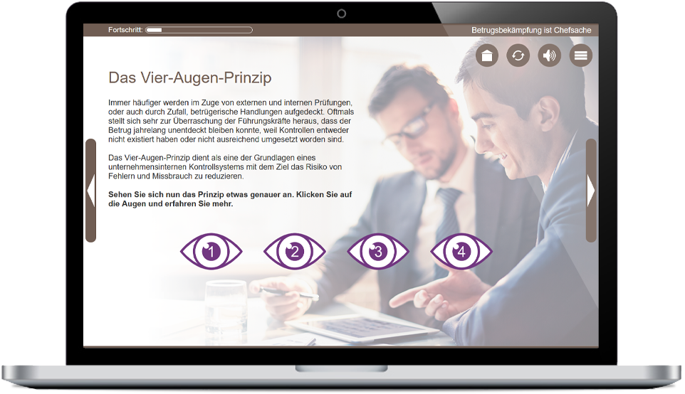 Betrugsbekämpfungen – Aufbaumodul für Führungskräfte Online-Training "Betrugsbekämpfungen - Aufbaumodul für Führungskräfte" auf lona.eu