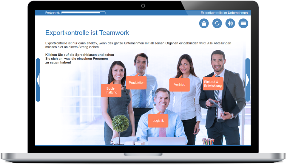 Online-Training "Exportkontrolle und Embargos" auf lona.eu