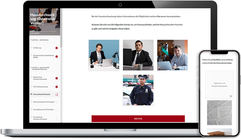E-Learning Kurs zum Thema "Hausdurchsuchung (AT)"
