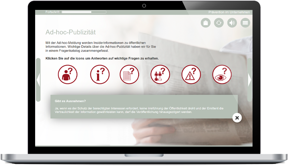 Online-Training "Insiderhandel" auf lona.eu