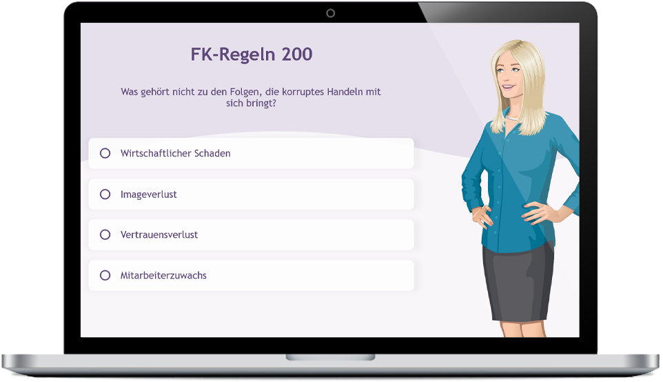 Online-Training "Korruptionsprävention Quiz Show" auf lona.eu