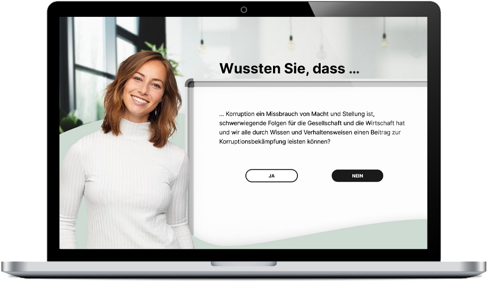 Online-Training "Korruptionsprävention - Refresher" auf lona.eu
