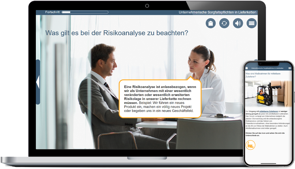 Online-Training "Lieferkettensorgfaltspflichtengesetz für Führungskräfte" auf lona.eu