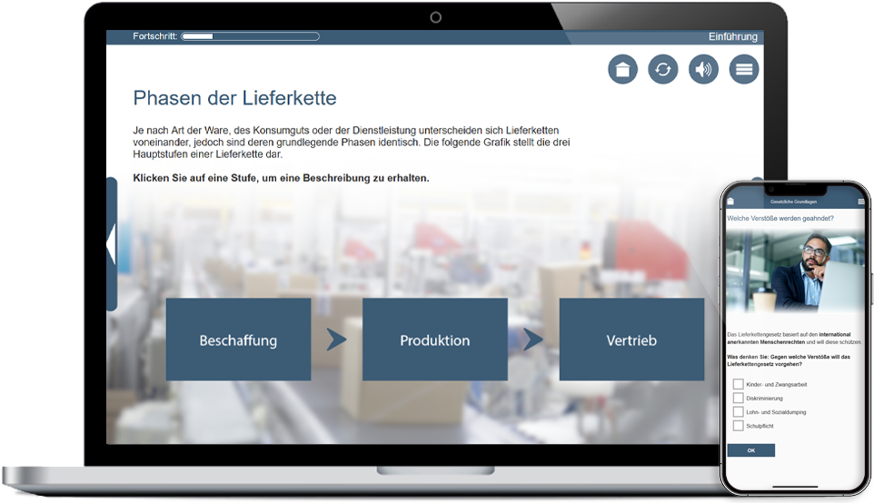 Online-Training "Lieferkettensorgfaltspflichten-gesetz für Mitarbeitende" auf lona.eu