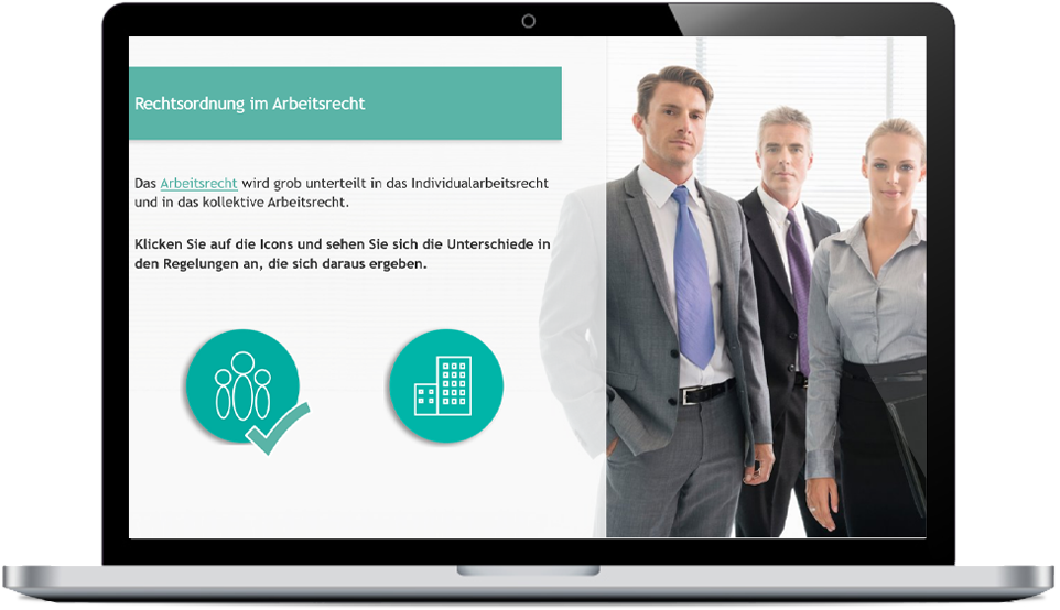 E-Learning Kurs: Arbeitsrecht: Rechtsgrundlagen im Arbeitsverhältnis Online-Training "Arbeitsrecht: Rechtsgrundlagen" auf lona.eu