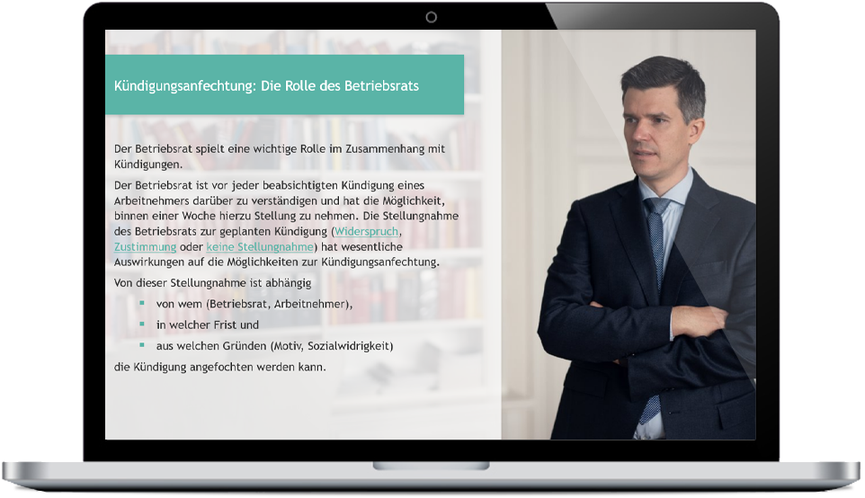 E-Learning Kurs: Arbeitsrecht: Beendigung von Dienstverhältnissen Online-Training "Arbeitsrecht: Beendigung von Dienstverhältnissen" auf lona.eu