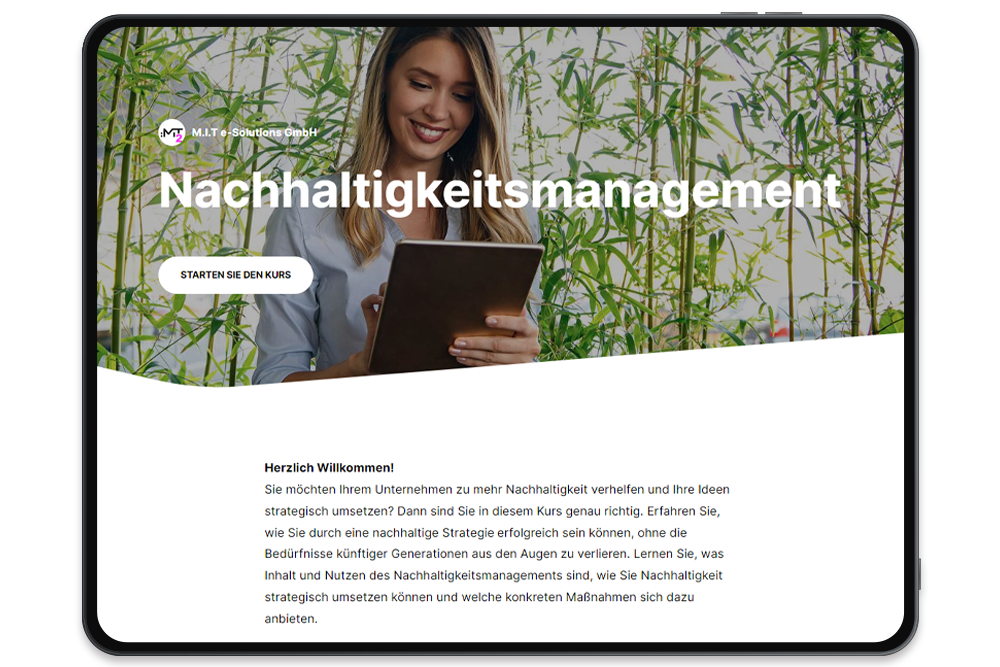 E-Learning Kurs - Nachhaltigkeitsmanagement